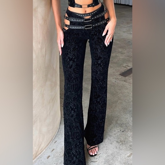 Outcast Aruba Black Patterned Women's Pants - Picture 1 of 9